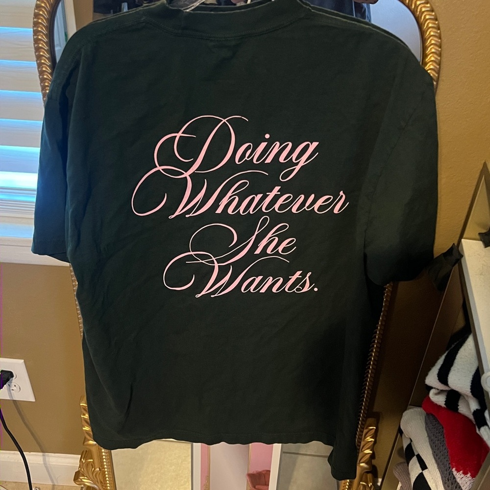 Green and Pink Graphic T-Shirt (hunter/dark green)